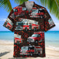 Fire Truck Lava Hawaiian Shirt