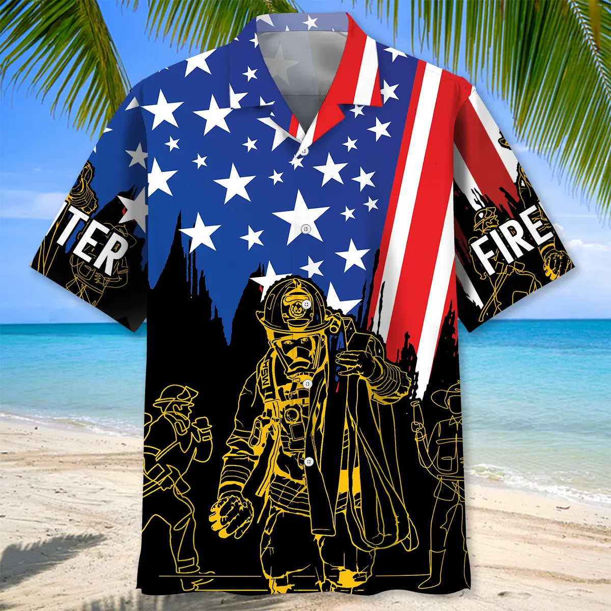 Firefighter 4th Of July Proud Hawaiian Shirt