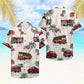 Firefighter Fire Truck Pattern Unisex Hawaiian Shirt Aloha Shirt