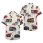 Hawaiian Shirt / Adults / S Firefighter Fire Truck Pattern Unisex Hawaiian Shirt Aloha Shirt
