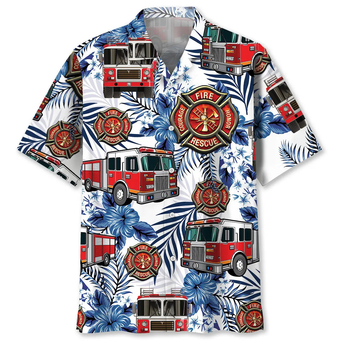 Hawaiian Shirt / Adults / S Firefighter Proud Hawaiian Shirt