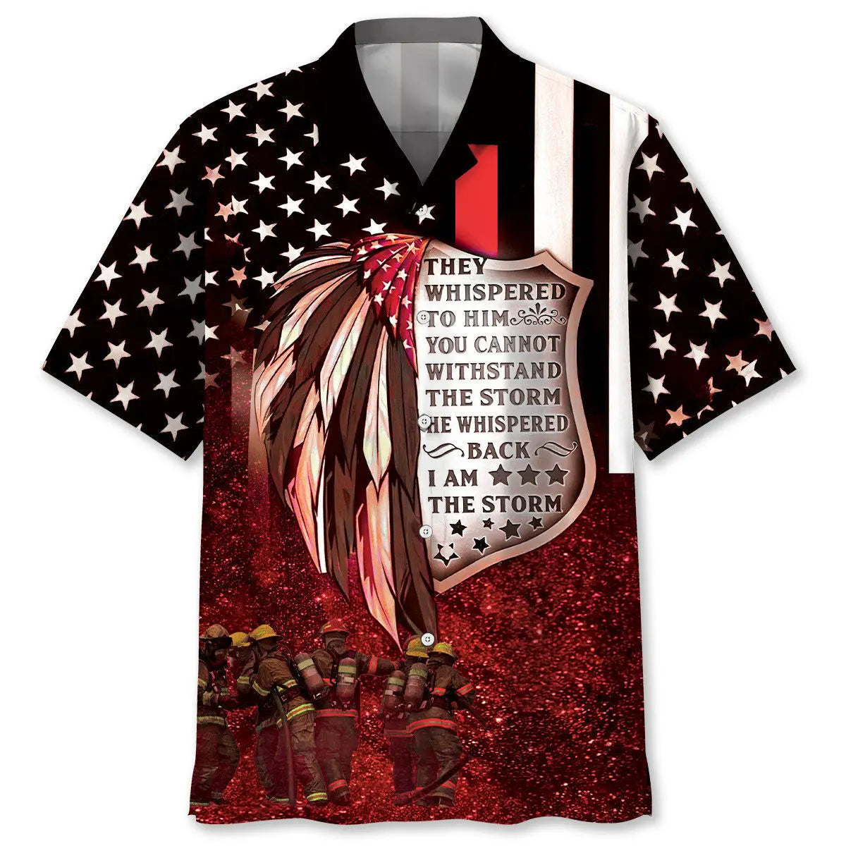 Hawaiian Shirt / Adults / S Firefighter Proud I'm The Storm Hawaiian Shirt