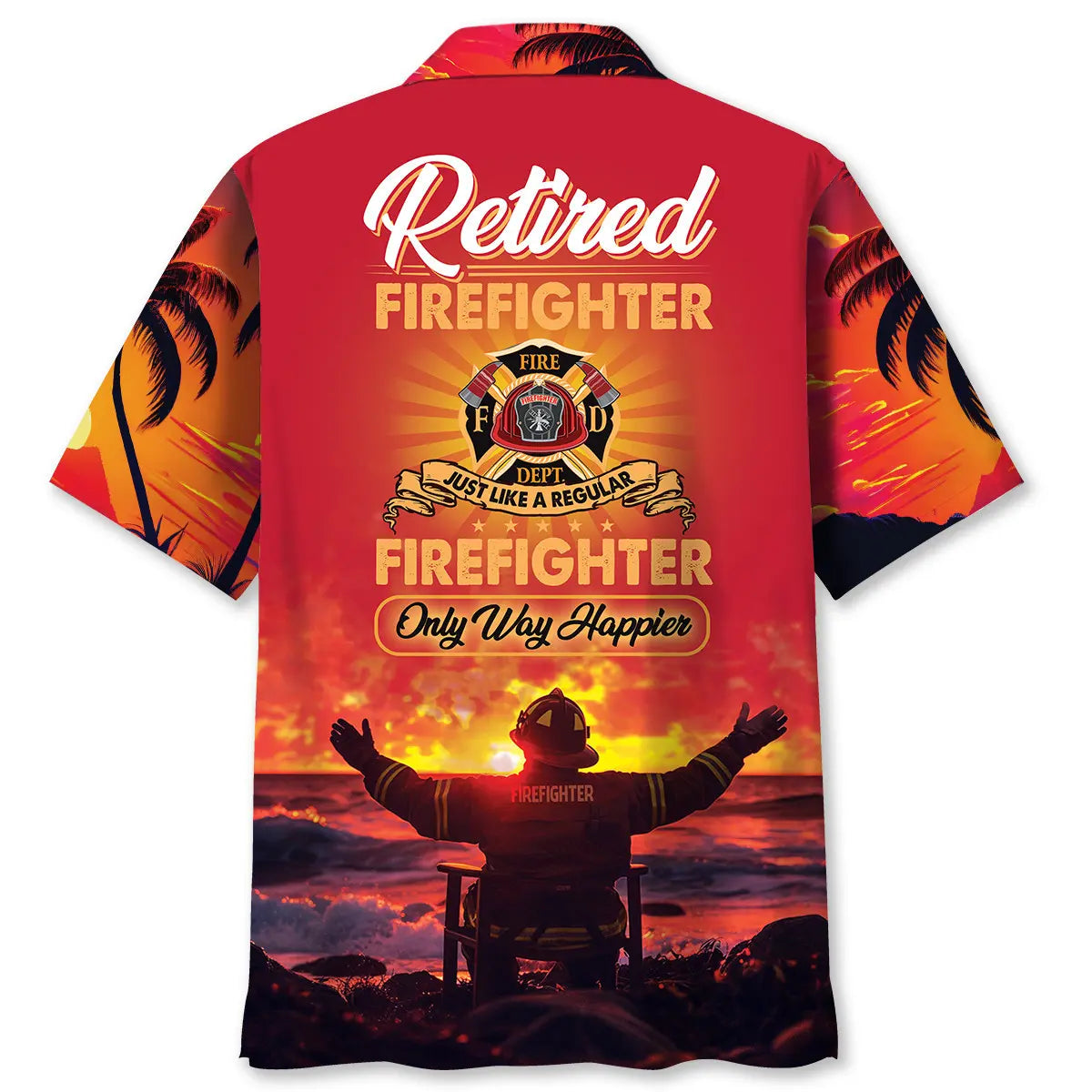 Hawaiian Shirt / Adults / S Firefighter Retirement Pocket Hawaiian Shirt