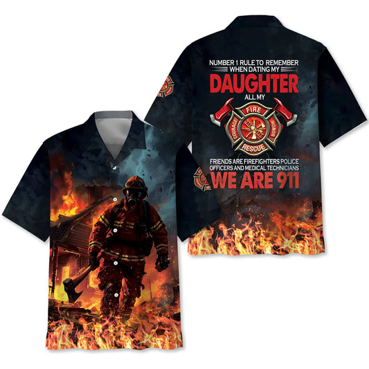 Hawaiian Shirt / Adults / S Firefighter We Are 9 11 Hawaiian Shirt