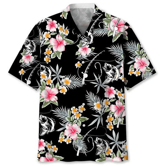 Hawaiian Shirt / Adults / S Fishing Flower Hawaiian Shirt