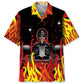 Flames F1 Racing Custom Photo Face Hawaiian Shirt