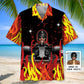Hawaiian Shirt / Adults / S Flames F1 Racing Custom Photo Face Hawaiian Shirt
