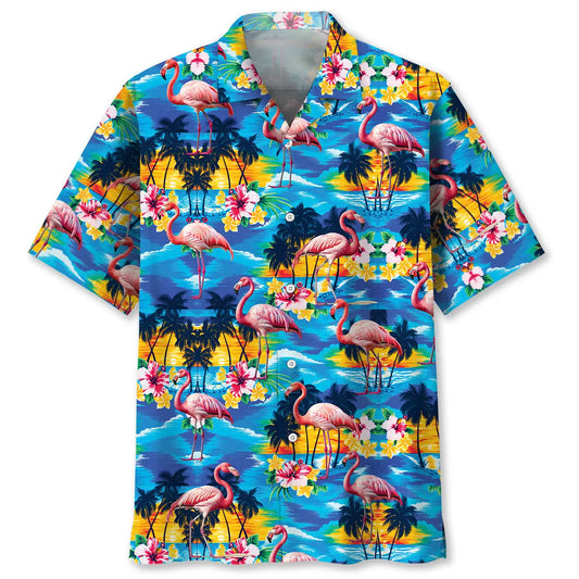 Hawaiian Shirt / Adults / S Flamingo Beach Hawaiian Shirt