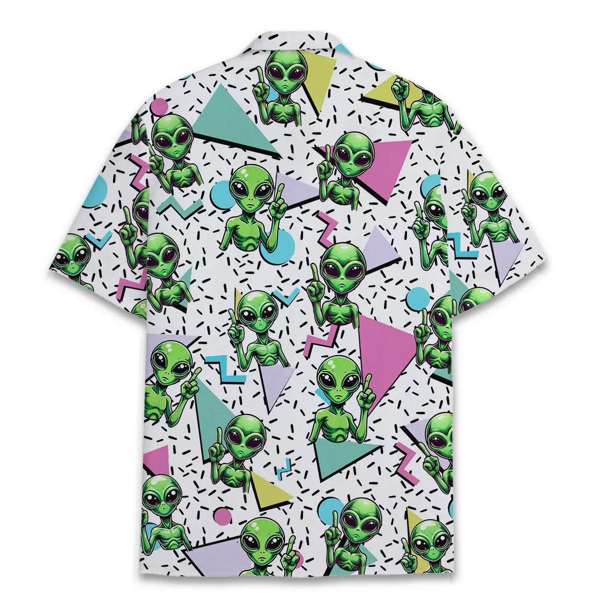 Retro 80s 90s Alien Unisex Hawaiian Shirt Aloha Shirt