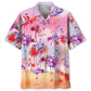 Hawaiian Shirt / Adults / S Flamingo Purple Beach Hawaiian Shirt