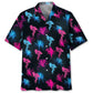 Hawaiian Shirt / Adults / S Flamingo Retro Neon Hawaiian Shirt
