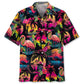 Hawaiian Shirt / Adults / S Flamingo Retro Palm Tree Hawaiian Shirt