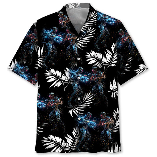 Hawaiian Shirt / Adults / S Floral Robotic Hawaiian Shirt