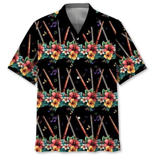 Hawaiian Shirt / Adults / S Flute Hibiscus Hawaiian Shirt
