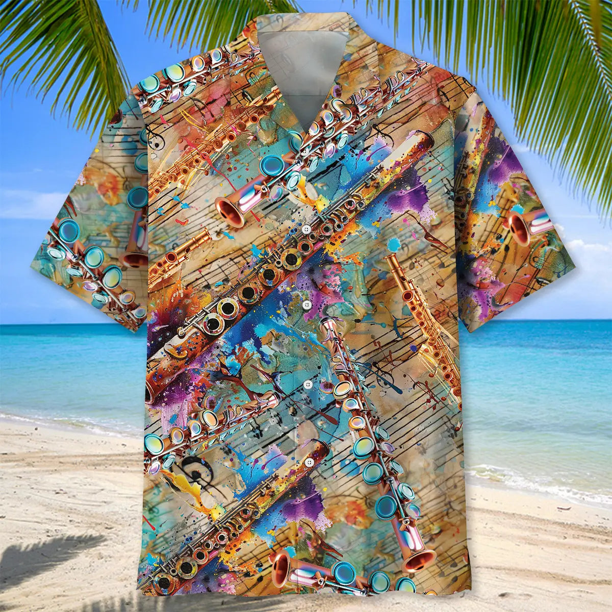 Flute Vintage Art Hawaiian Shirt