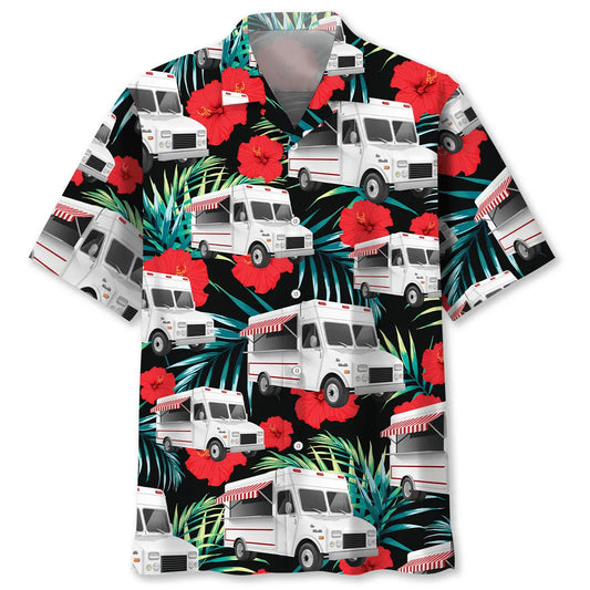 Hawaiian Shirt / Adults / S Food Truck Tropical Flower Hawaiian Shirt