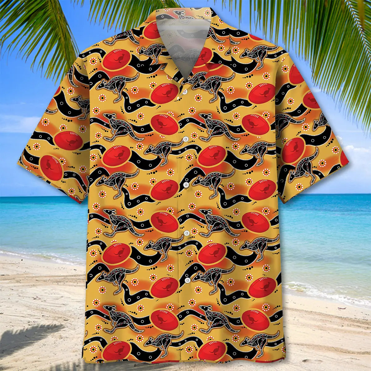 Hawaiian Shirt / Adults / S Football Lover Aboriginal Pattern Hawaiian Shirt