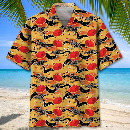 Hawaiian Shirt / Adults / S Football Lover Aboriginal Pattern Hawaiian Shirt
