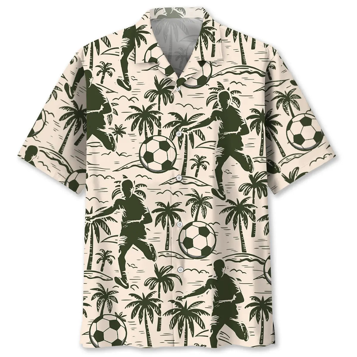 Hawaiian Shirt / Adults / S Football Tropical Palm Tree Hawaiian Shirt