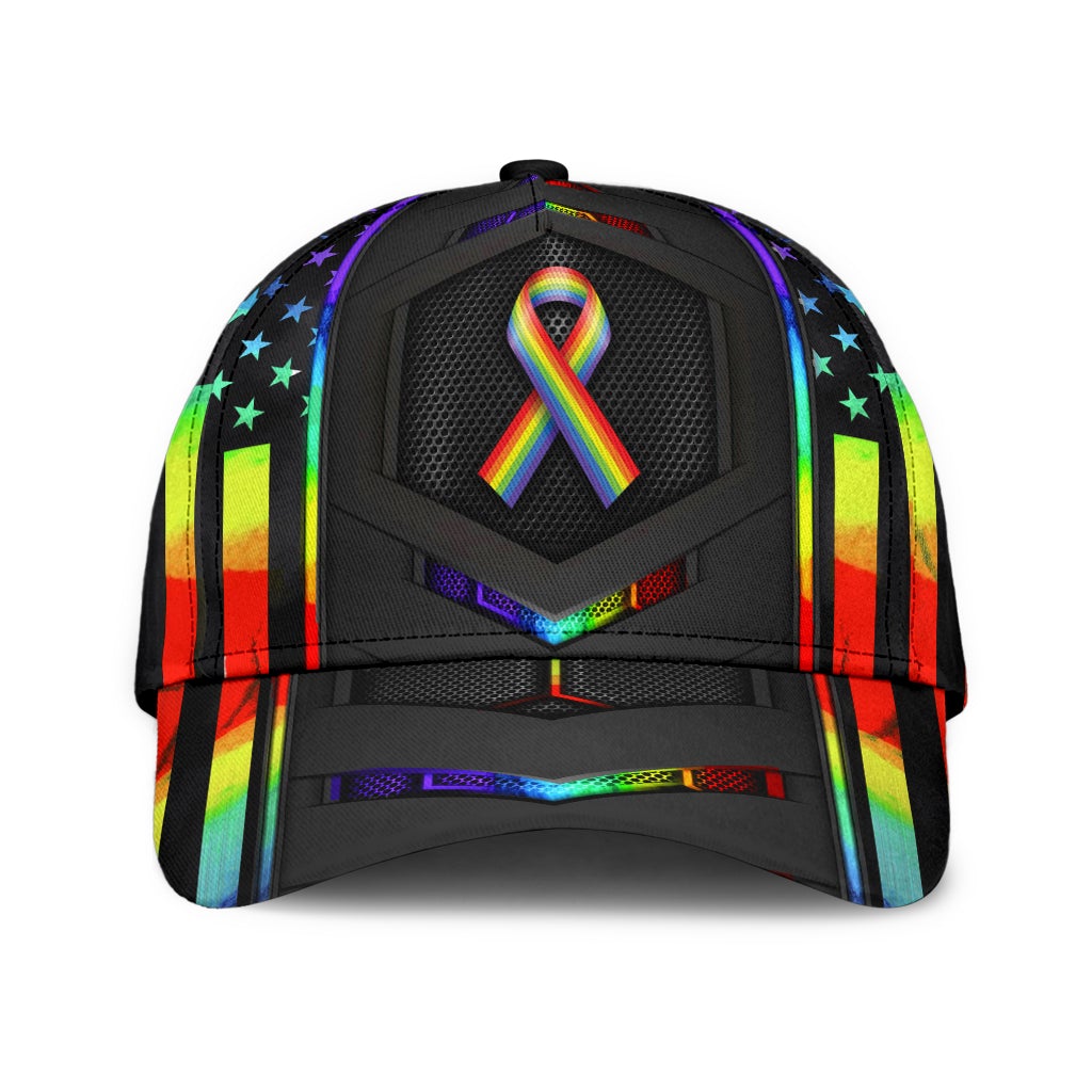 LGBT Ribbon Carbon Pride Style – Classic Cap