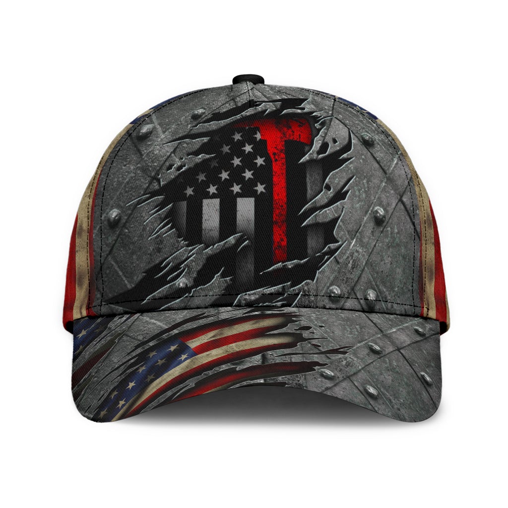 Back The Red Crack American Flag – Classic Cap