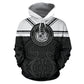 Hawaii Coat Of Arms Black White Art - 3D Hoodie