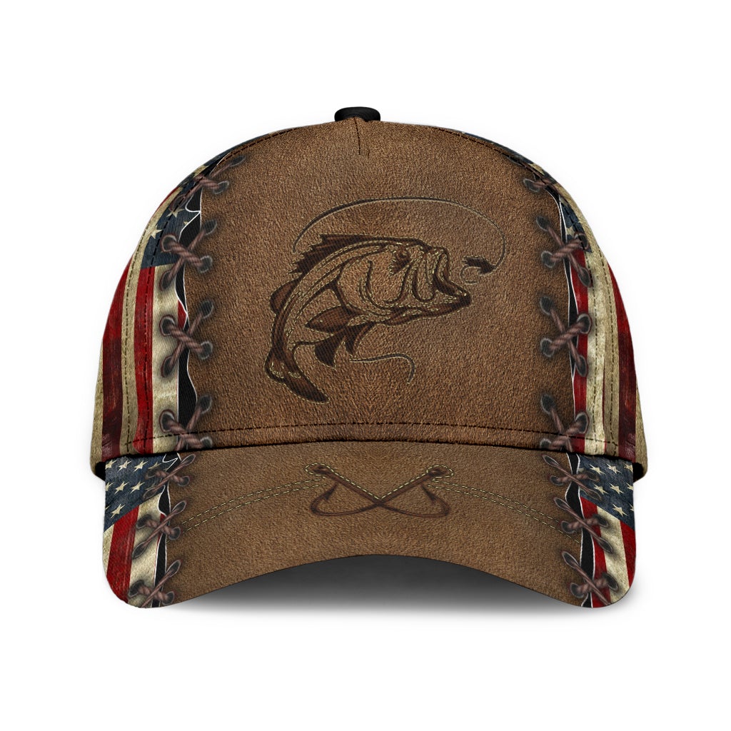 Fishing Leather American Flag – Classic Cap