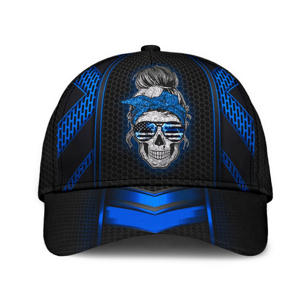 Thunder Blue Skull Storm Style – Classic Cap
