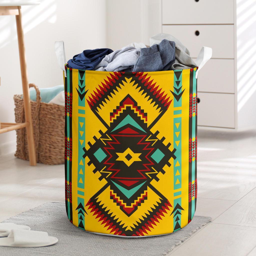Native Americans Legend Life Yellow Style – Laundry Basket - Owls Matrix LTD