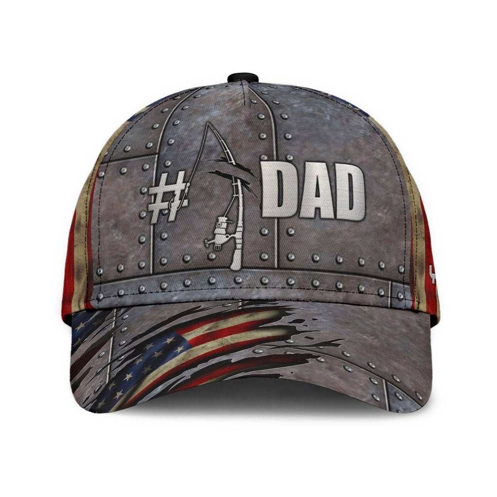 Custom Fishing Number 1 Dad Fathers Day Gift – Classic Cap