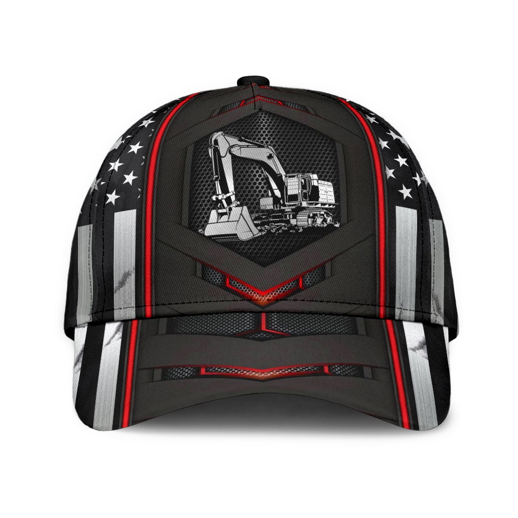 Excavator Red Flag Carbon – Classic Cap
