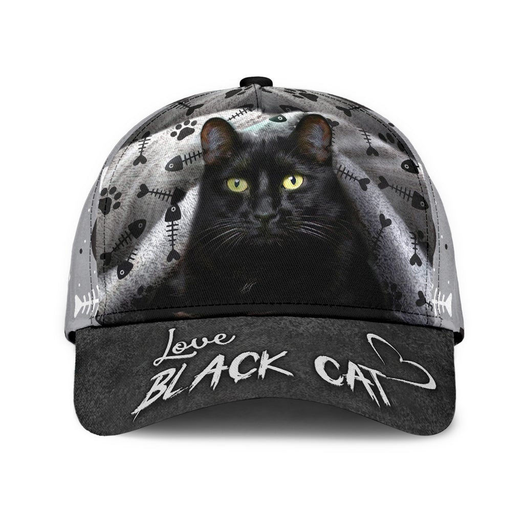 Love Black Cat Pet Lover Style – Classic Cap