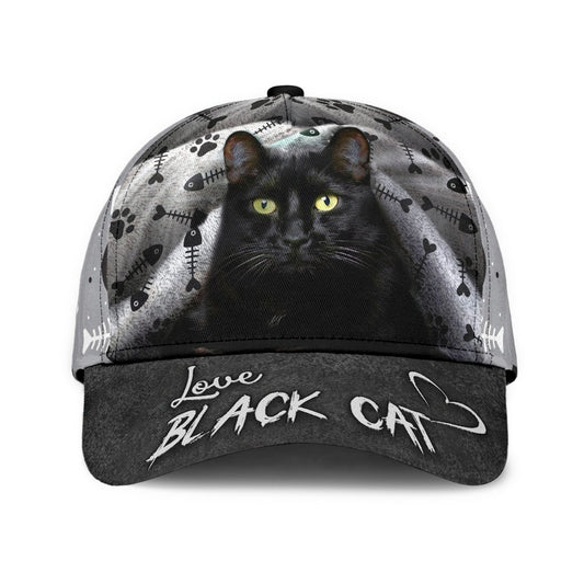 Love Black Cat Pet Lover Style – Classic Cap