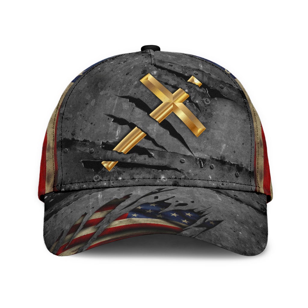 Faith Crack American Flag – Classic Cap
