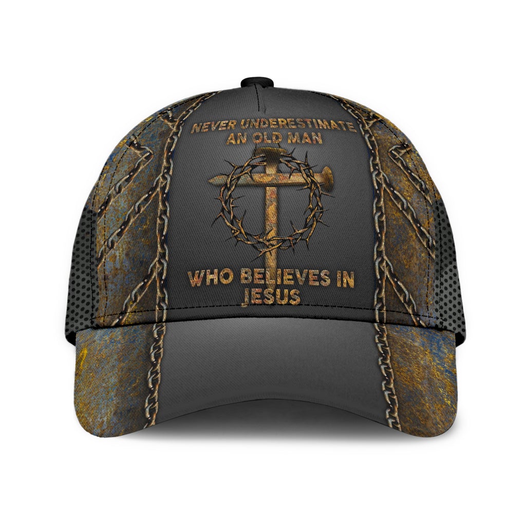 Old Man Faith Cross Believer – Classic Cap