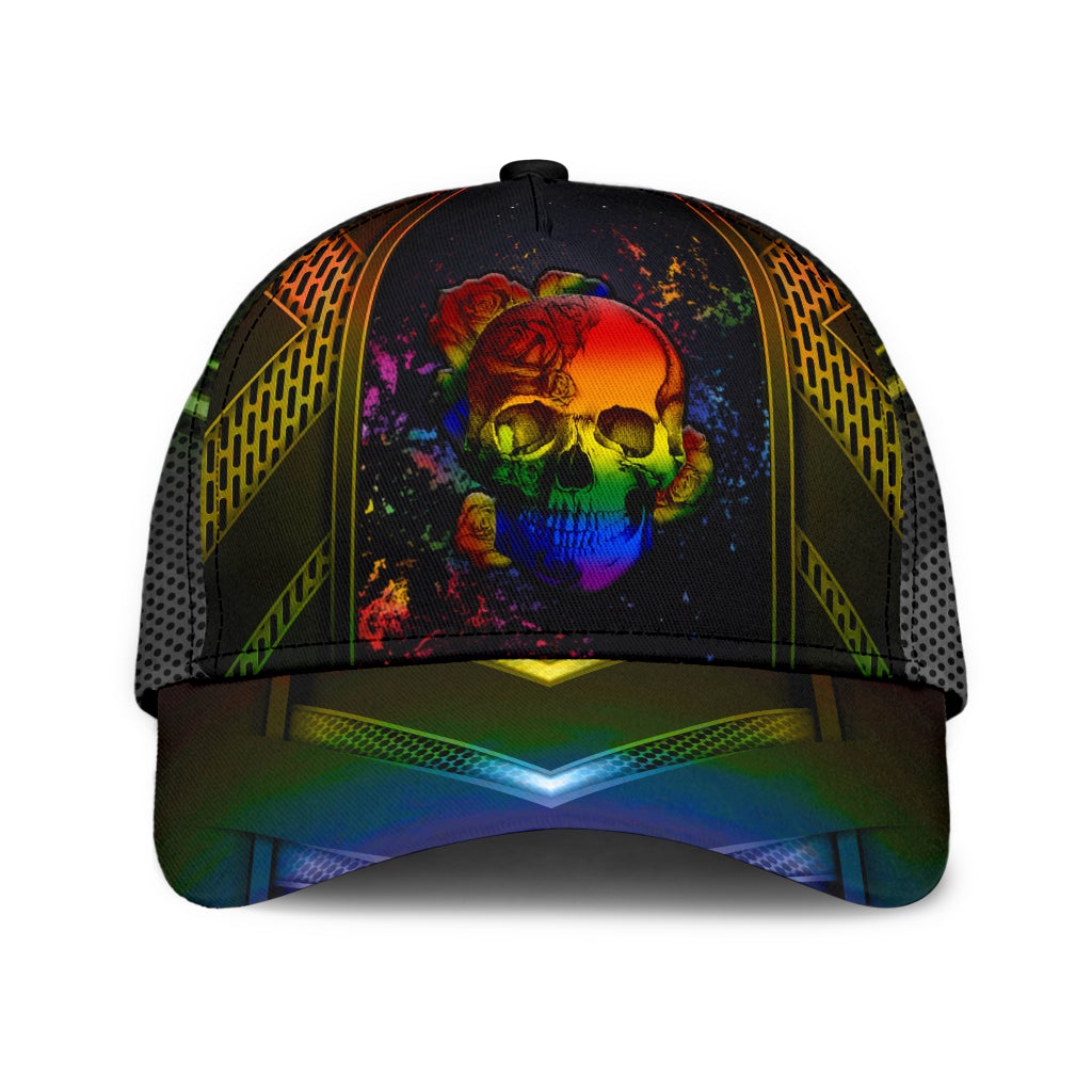 LGBT Skull Rose Pride Art Style – Classic Cap