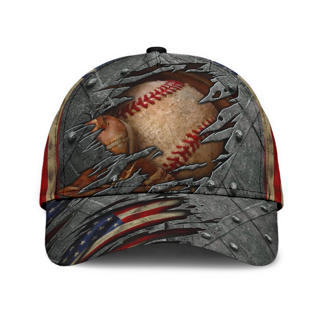 Baseball Crack US Flag – Classic Cap