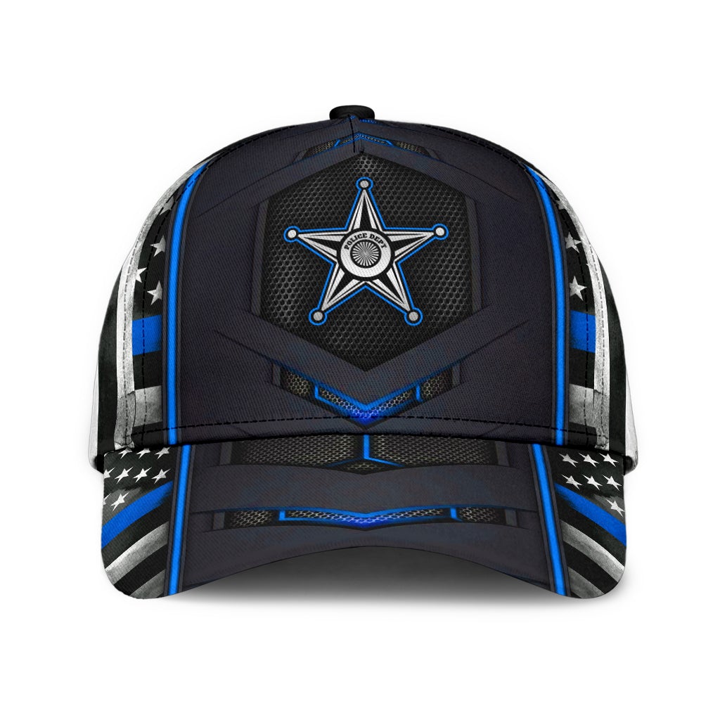 Blue Star Flag Police Support Style – Classic Cap