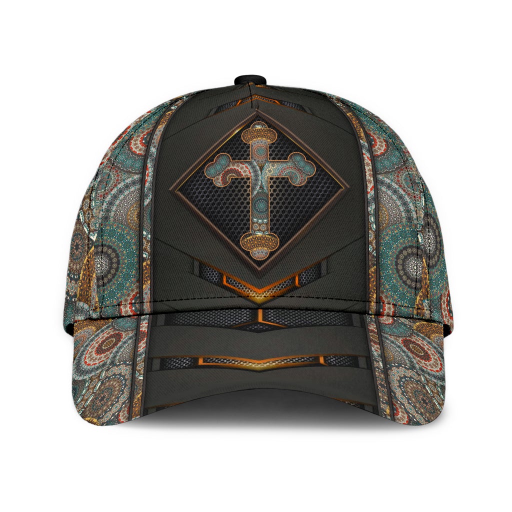 Jesus Cross Mandala Spiritual Style – Classic Cap