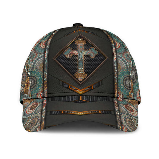 Jesus Cross Mandala Spiritual Style – Classic Cap