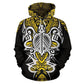 Hawaii Turtle Tribal Yellow Armor Art - 3D Hoodie