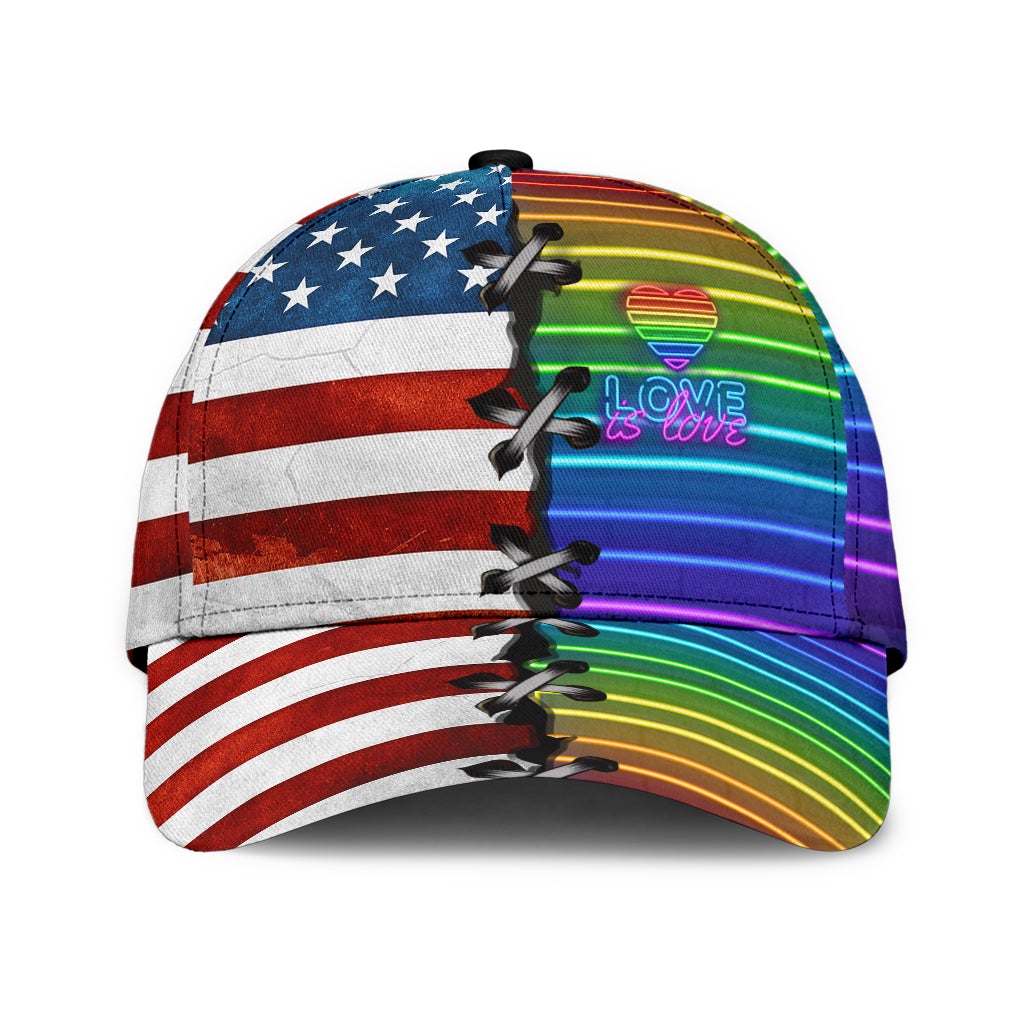 Love Is Love US Flag Pride – Classic Cap