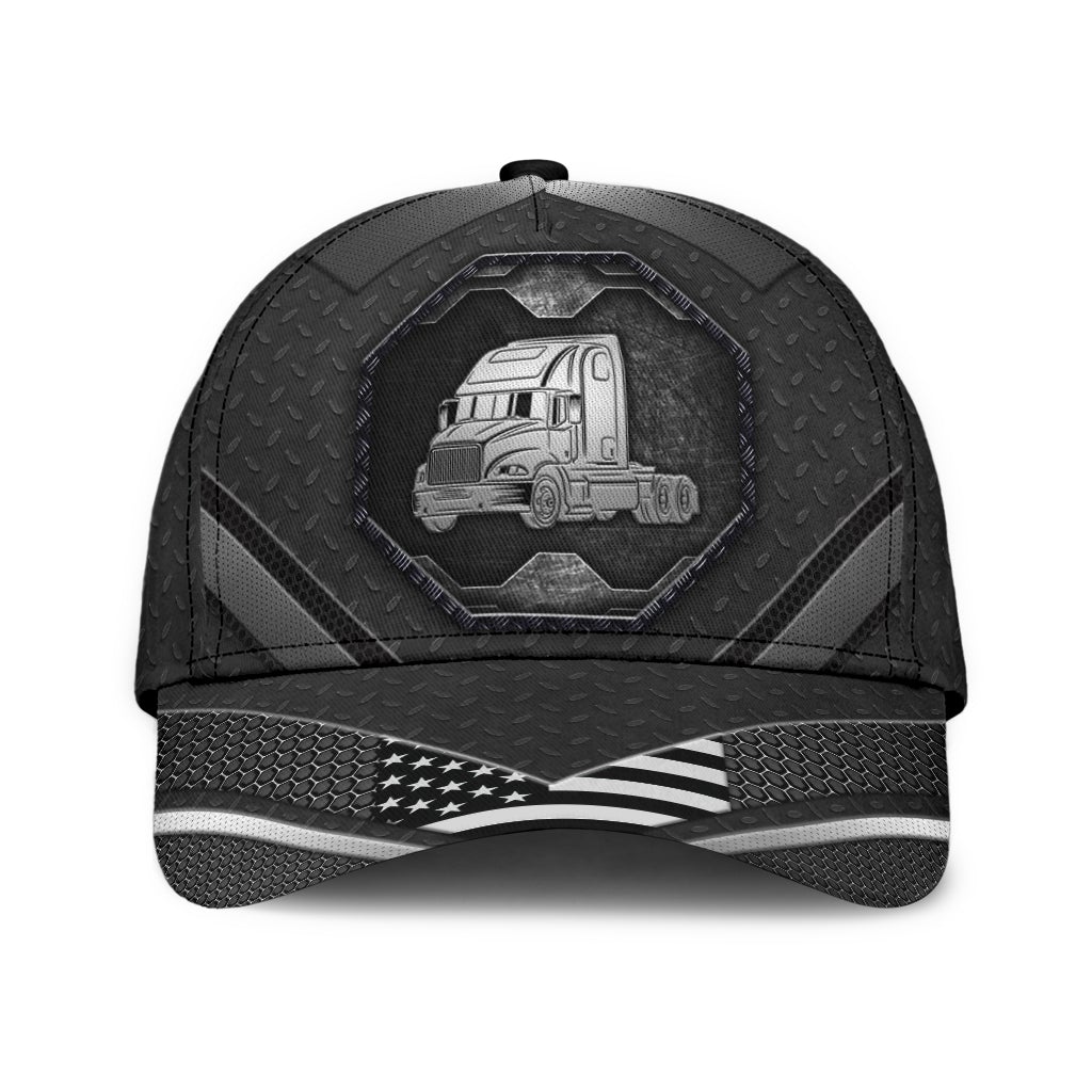 Metal Pattern Trucker Workwear Style – Classic Cap
