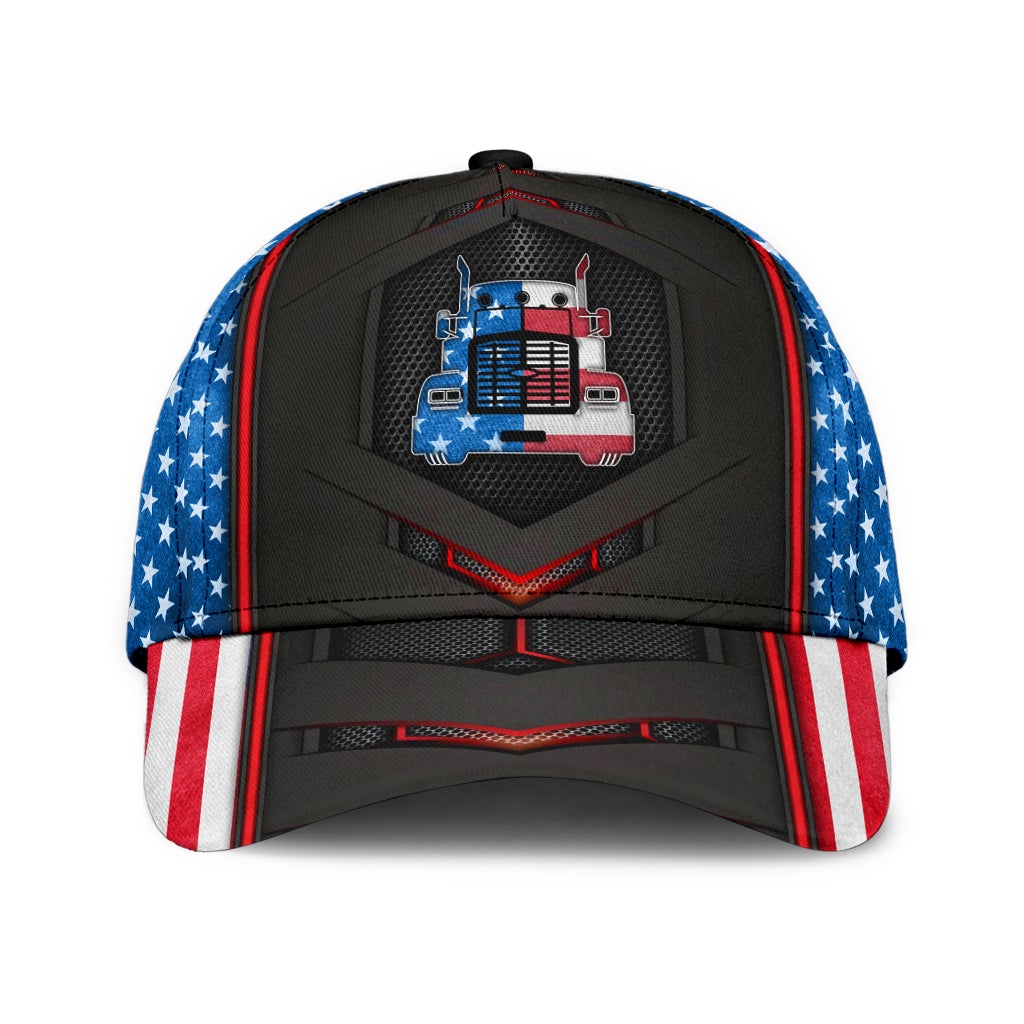 Truck American Flag Driver Pride Style – Classic Cap