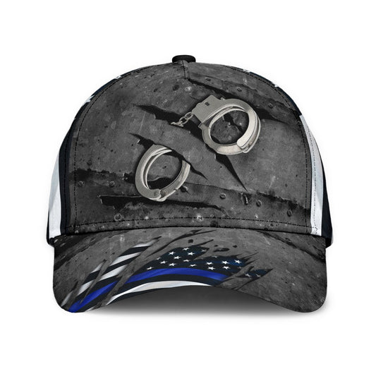 Back The Blue Crack US Flag Police – Classic Cap