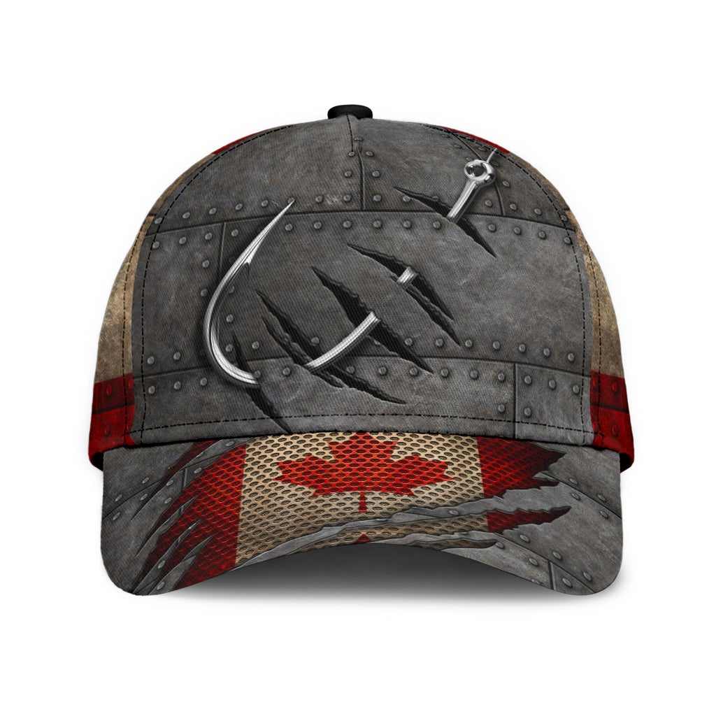 Fishing Canada Flag Outdoor Style – Classic Cap