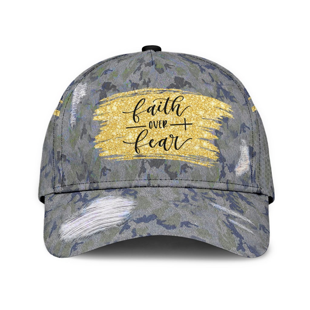 Faith Over Fear Camo Vibes – Classic Cap