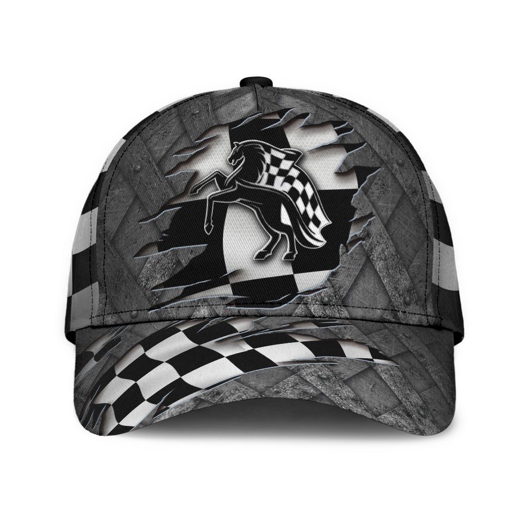 Horse Racing Black Style Speed Theme – Classic Cap