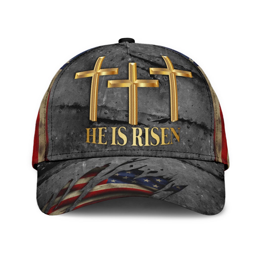 He Is Risen Jesus American Faith Style – Classic Cap