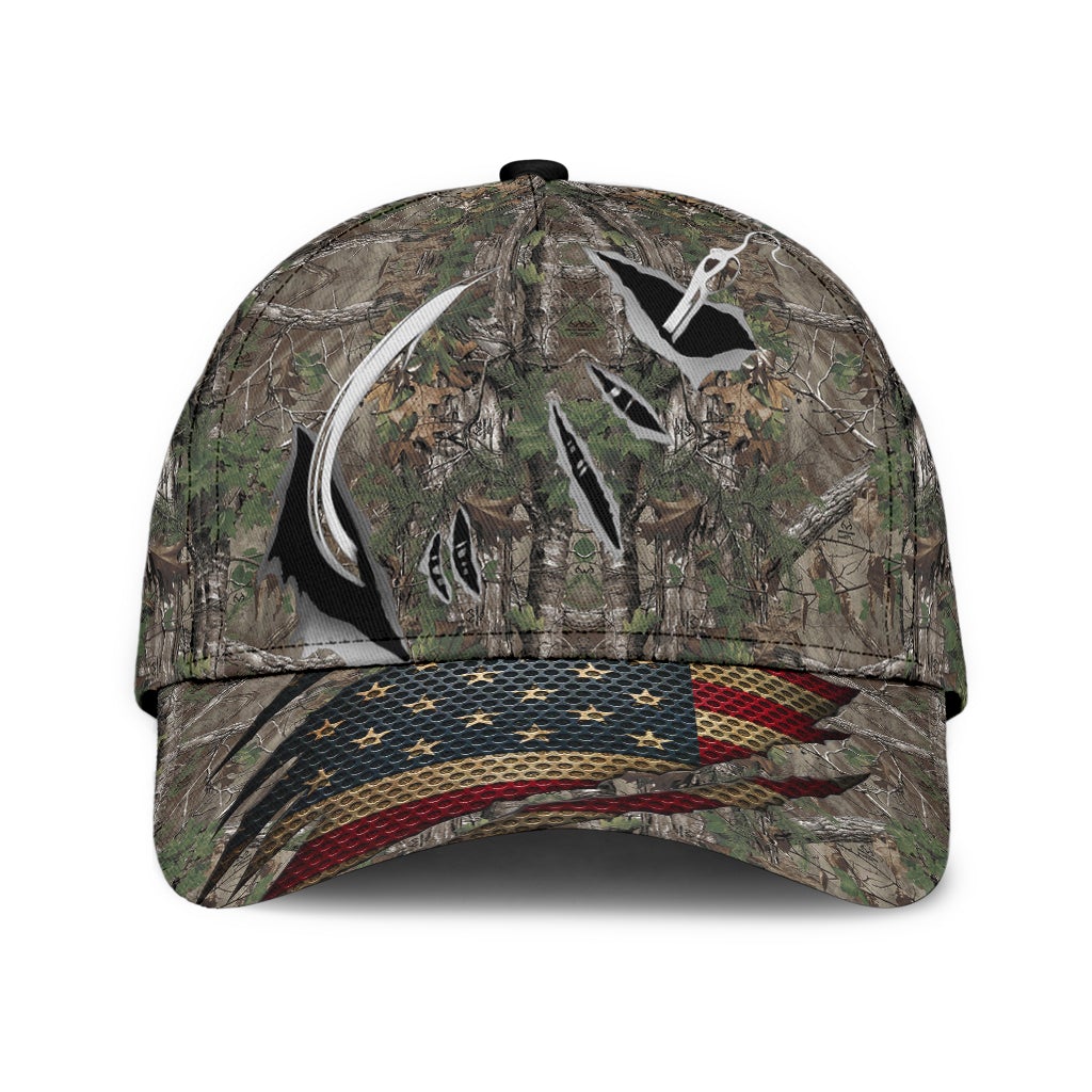 Fishing Pattern Ocean Outdoor Theme – Classic Cap